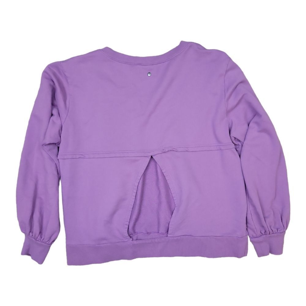 Z by Zella Lavender Scoop Neck Sweatshirt w/ Back Cut-out Size L - Picture 3 of 4